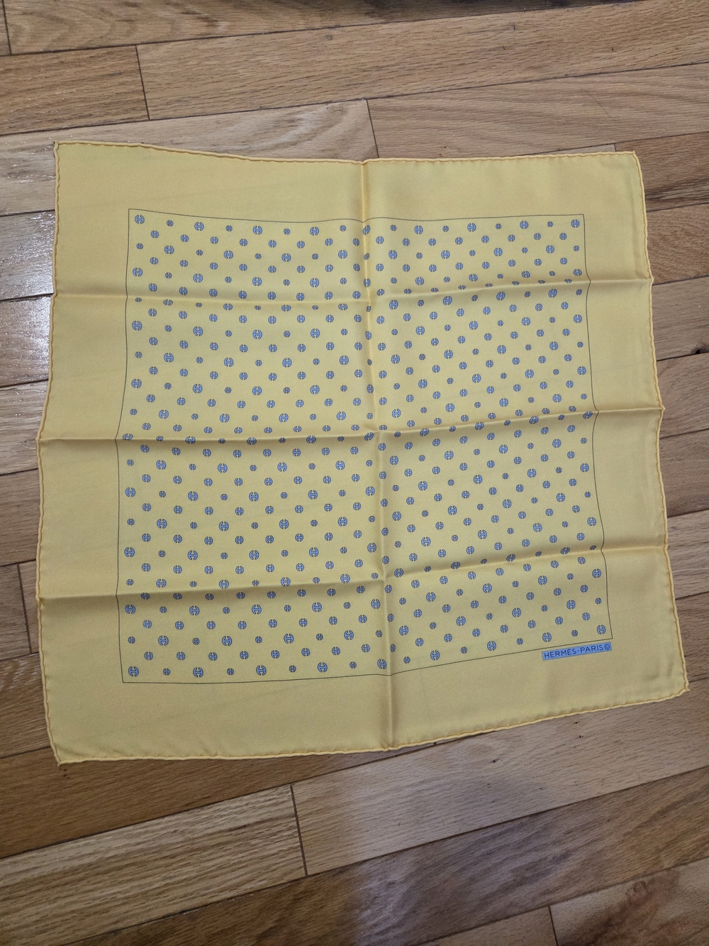 Hermès Paris Silk Scarf – Classic Monogram Square